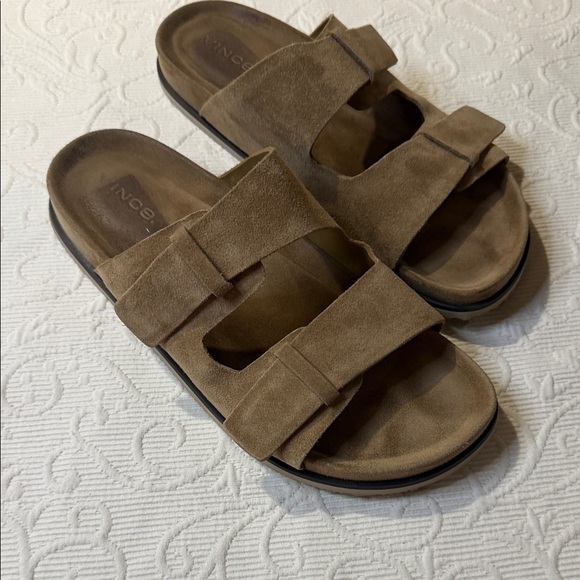 Vince Men\'s Duke Brown Suede Slide Sandals. Size 13. main image 8